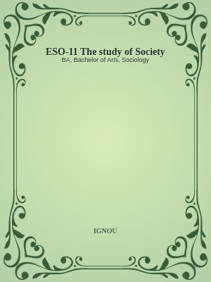 ESO-11 The study of Society